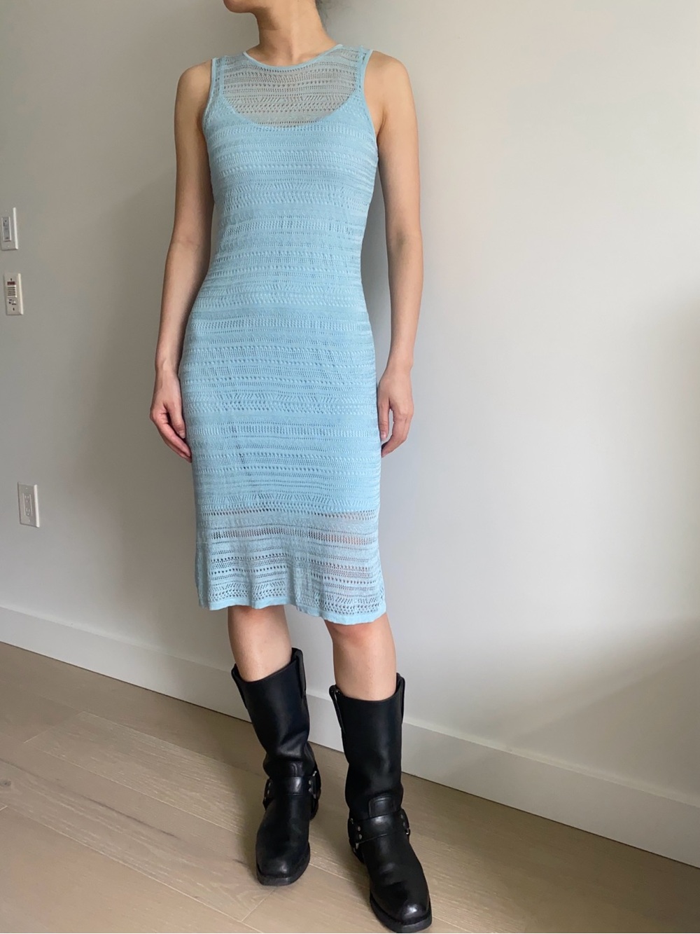 Vintage Ralph lauren crochet knit midi dress - Picture 3 of 8